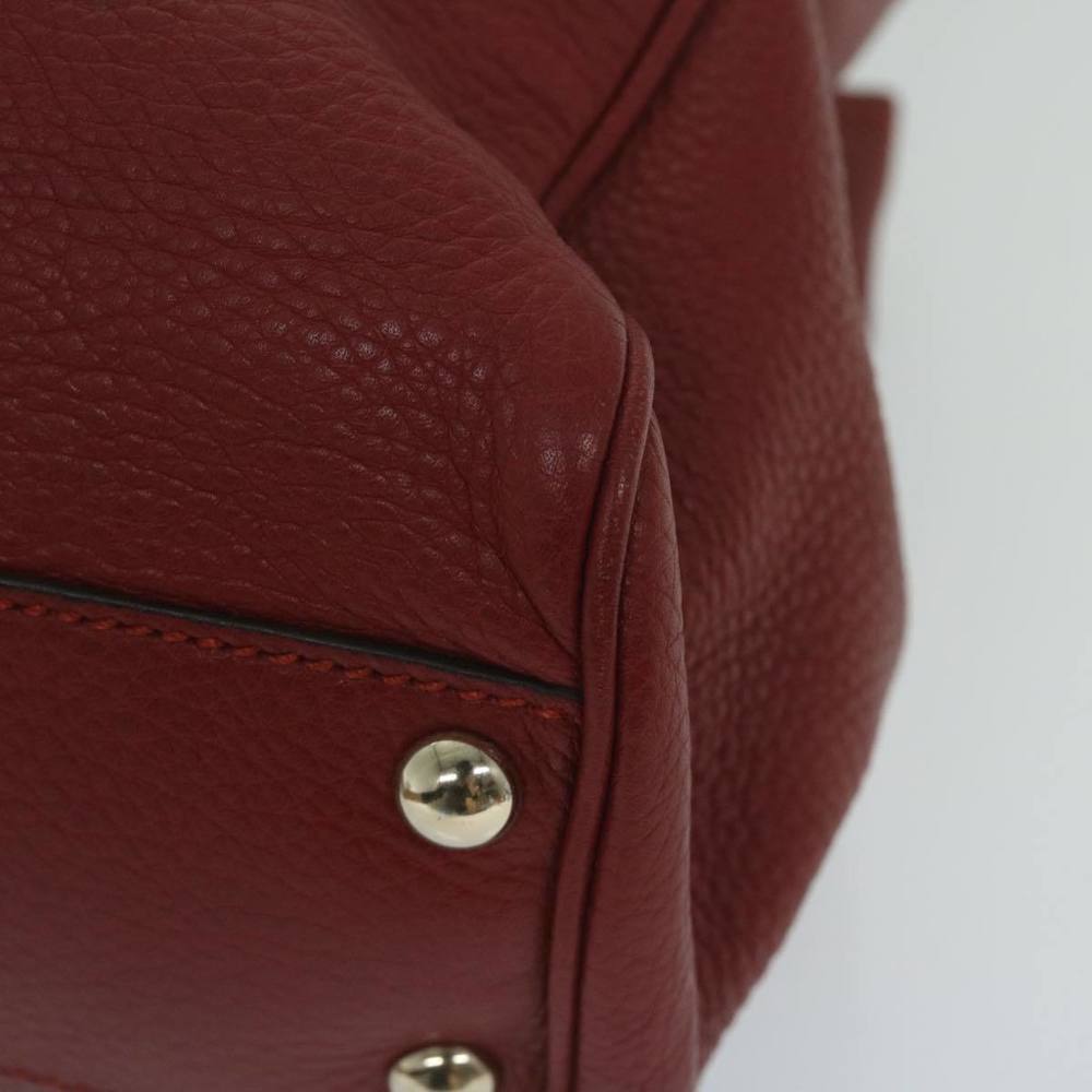 GUCCI Bamboo Hand Bag Leather Red 336032 Auth ep2891 - Picture 14 of 16
